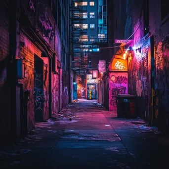 Neon Alley Graffiti