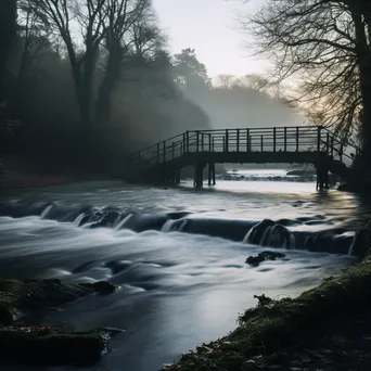 Misty Morning at the Weir