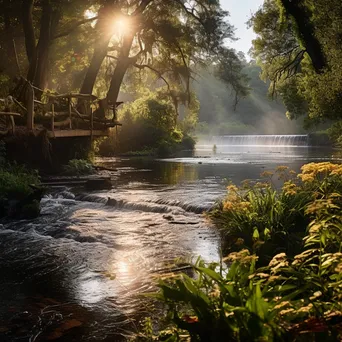 Traditional Weir Amidst Nature