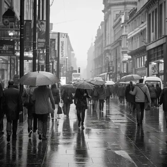 Rainy day street scene - Image 1