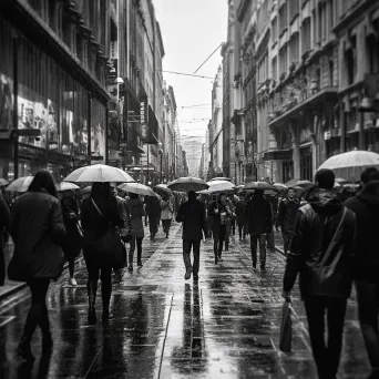 Rainy day street scene - Image 2