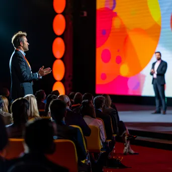 Speaker presenting at a business summit - Image 2