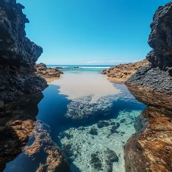 Contrasting colors in a rock pool - Image 2