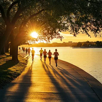 Urban Jogging at Sunset