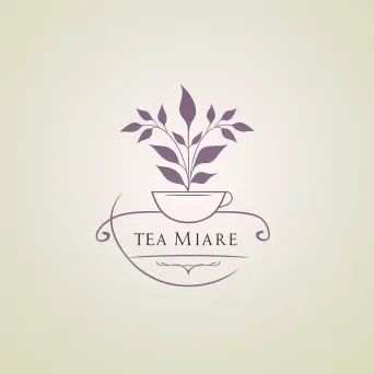 Elegant and sophisticated logo design with tea leaf icon - Image 1