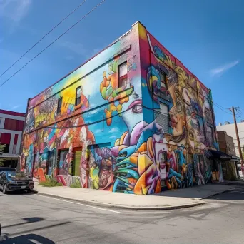 Urban street art tour with colorful murals and graffiti - Image 2