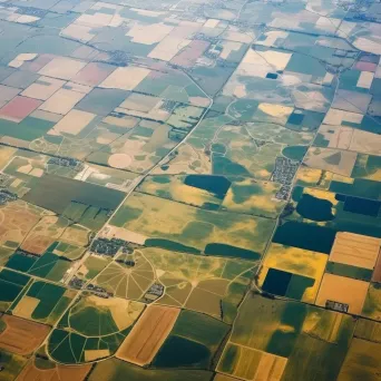 Patchwork Fields Aerial View