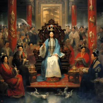 Empress Dowager Cixi holding court in Forbidden City - Image 1