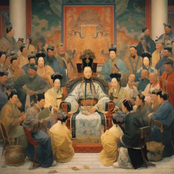 Empress Dowager Cixi holding court in Forbidden City - Image 3