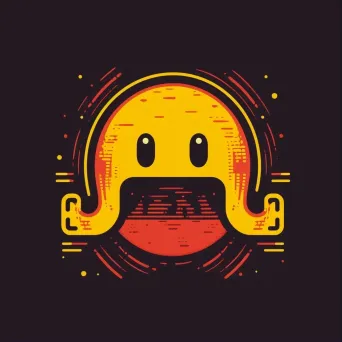 vintage classic pac-man logo - Image 1