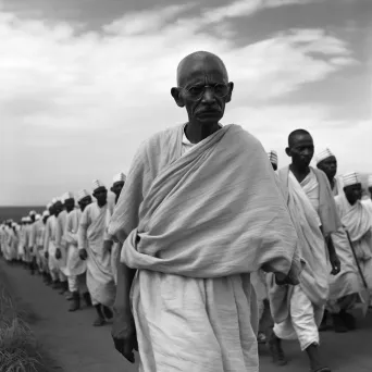 Mahatma Gandhi during the Salt March - Image 3