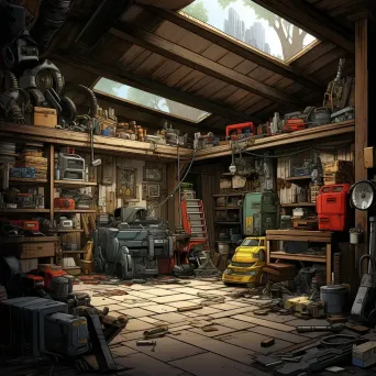 Clean garage blending with cluttered space - Image 2