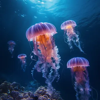 Mesmerizing Jellyfish Underwater Scene