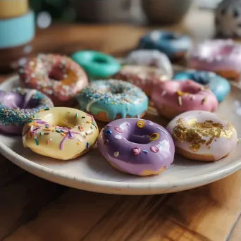 Donut selection with colorful glazes and sprinkles, shot on Sony Xperia 5 II - Image 3