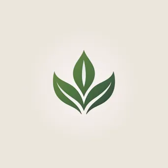 Leaf icon with a power button in green and white on a light gray background - Image 3