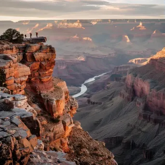 Grand Canyon landscape with hikers on trails - Image 3