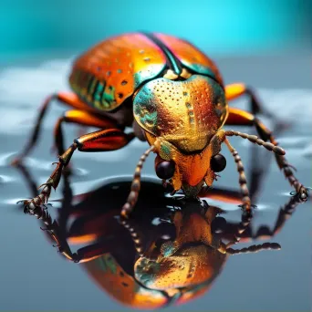 Close-up view of a beetle