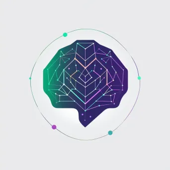 Logo with AI brain in purple and green colors - Image 4