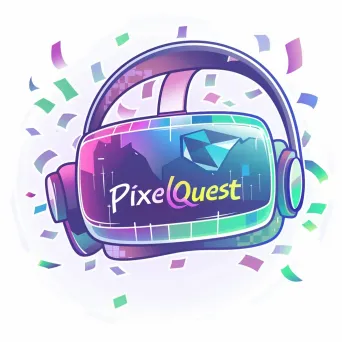 Playful and colorful logo with an AR headset icon in purple and green - Image 4