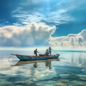 Fishermen in Coastal Estuary