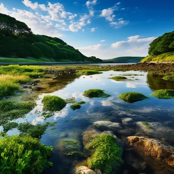 Lush Estuary Landscape