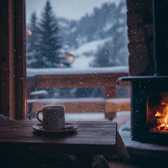 Cozy Winter Cabin Scene