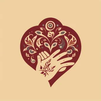 Hand and heart icon logo design for elderly care facility - Image 3