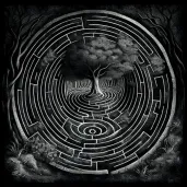 Image of an ancient stone labyrinth, symbolizing life