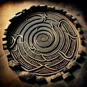 Image of an ancient stone labyrinth, symbolizing life