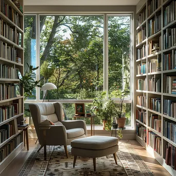 Bright and Airy Home Library