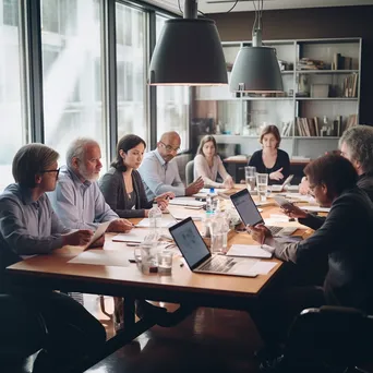 Team of scientists discussing research findings in a lab. - Image 3