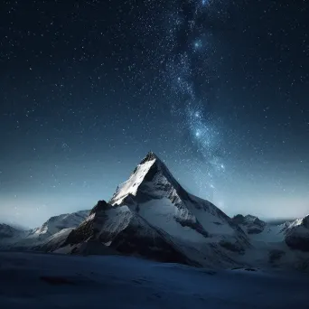 Ursa Major constellation above snowy mountain peak - Image 4