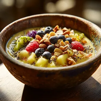 Smoothie bowl topped with various fruits - Image 4