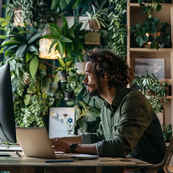 Entrepreneur working at a stylish desk - Image 2