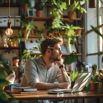 Entrepreneur working at a stylish desk - Image 3