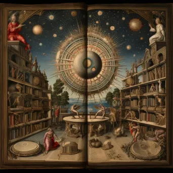 Open book with mystical symbols and illustrations symbolizing mystical knowledge - Image 4