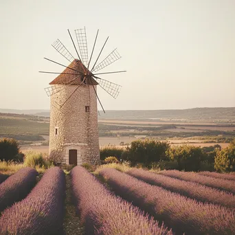 Charming windmill in French lavender fields - Image 2