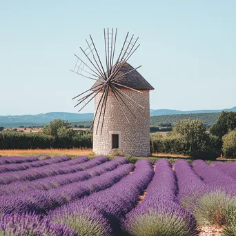 Charming windmill in French lavender fields - Image 3