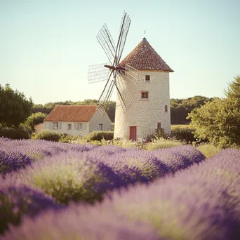 Charming windmill in French lavender fields - Image 4