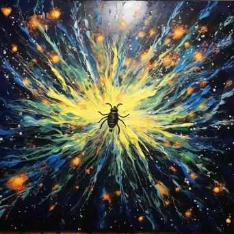 Stunning transformation of an exploding star into radiant fireflies through an illusion - Image 1