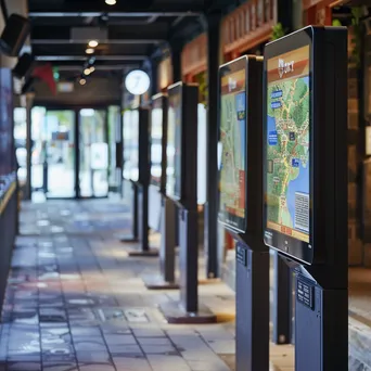 Information kiosks featuring interactive maps in an urban area. - Image 3