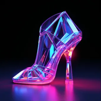 Vaporwave-Inspired High Heels