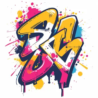 Graffiti-inspired streetwear logo with bold typography - Image 1