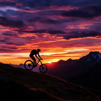 Biker Silhouette at Sunset