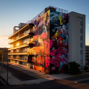 Impressive graffiti art on a multi-story city building - Image 2