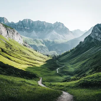 Winding trail through a vibrant mountain plateau. - Image 3