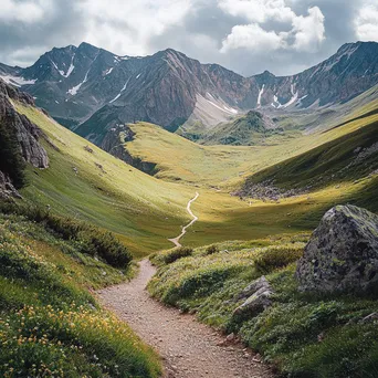 Adventure Trail on a Mountain Plateau