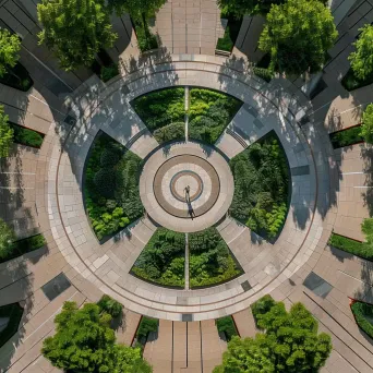 symmetrical circular plaza photo - Image 4