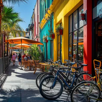 Eclectic City Bikes in Urban Setting