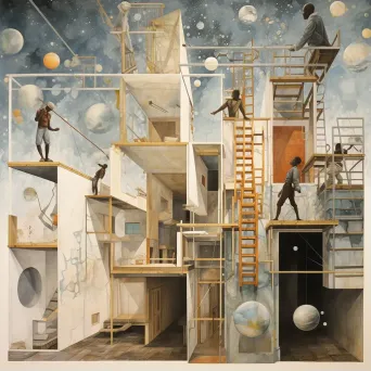 Inhabitants walking on walls in gravity-optional universe - Image 1